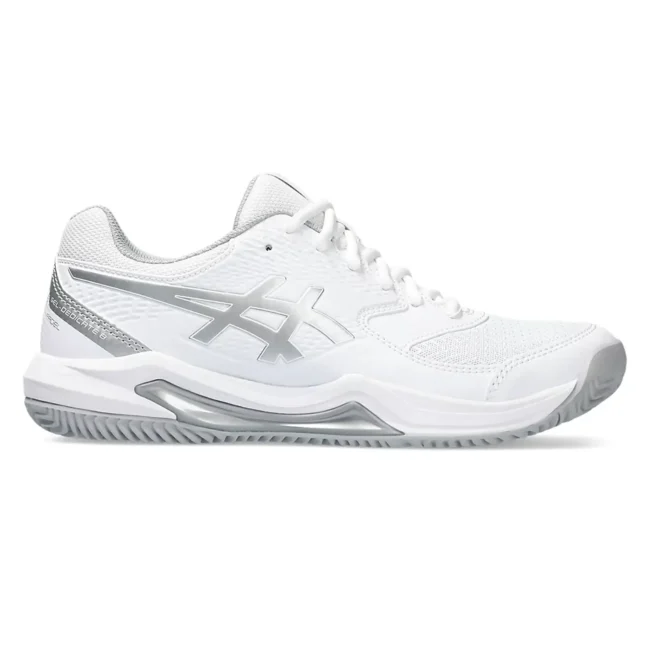 ASICS Gel Dedicate 8 White Pure Silver Women Padel Shoes 01
