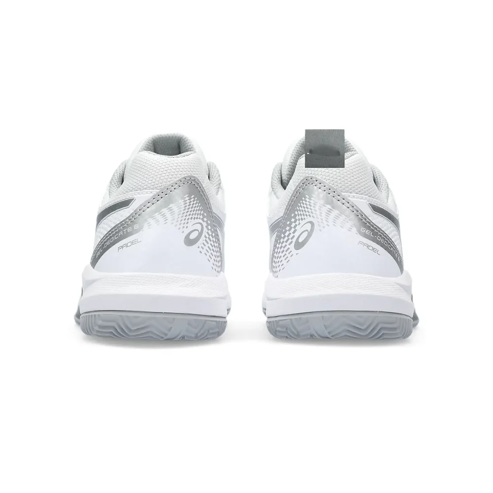 ASICS Gel Dedicate 8 White Pure Silver Women Padel Shoes 05