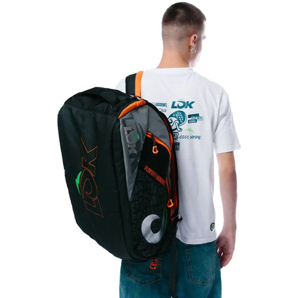 LÕK Maxx Gen 2 Padel Bag Black Orange 02