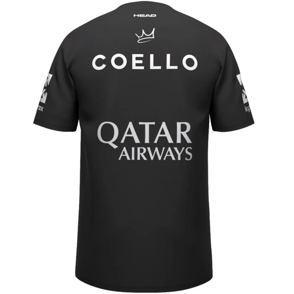 Head Arturo Coello Sponsors Padel T-Shirt Black 01