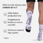 FLOKY Biomechanical S-Mash 3D Padel Socks 2026 Black 06