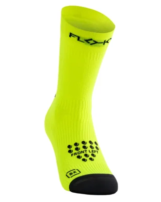 FLOKY Biomechanical S-Mash 3D Padel Socks 2026 Fluorescent Yellow 01