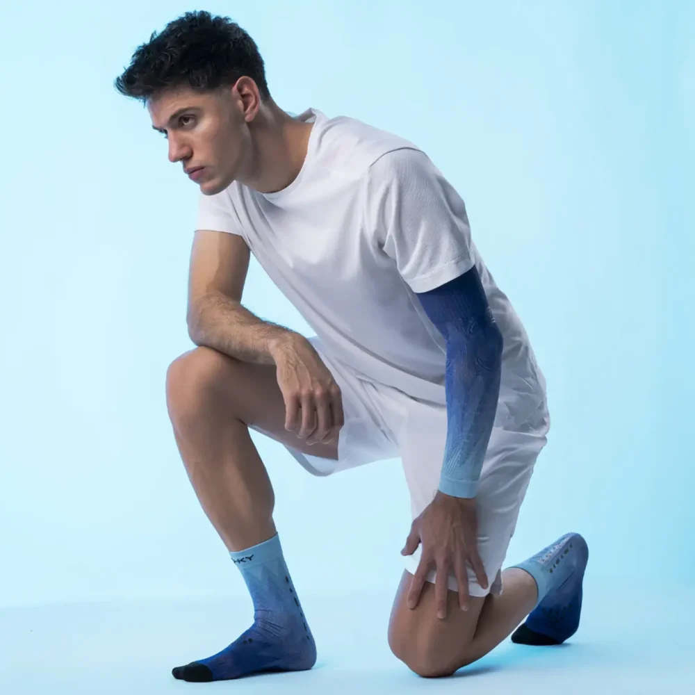 FLOKY Biomechanical S-Mash 3D Padel Socks 2026 Ice Comet 05