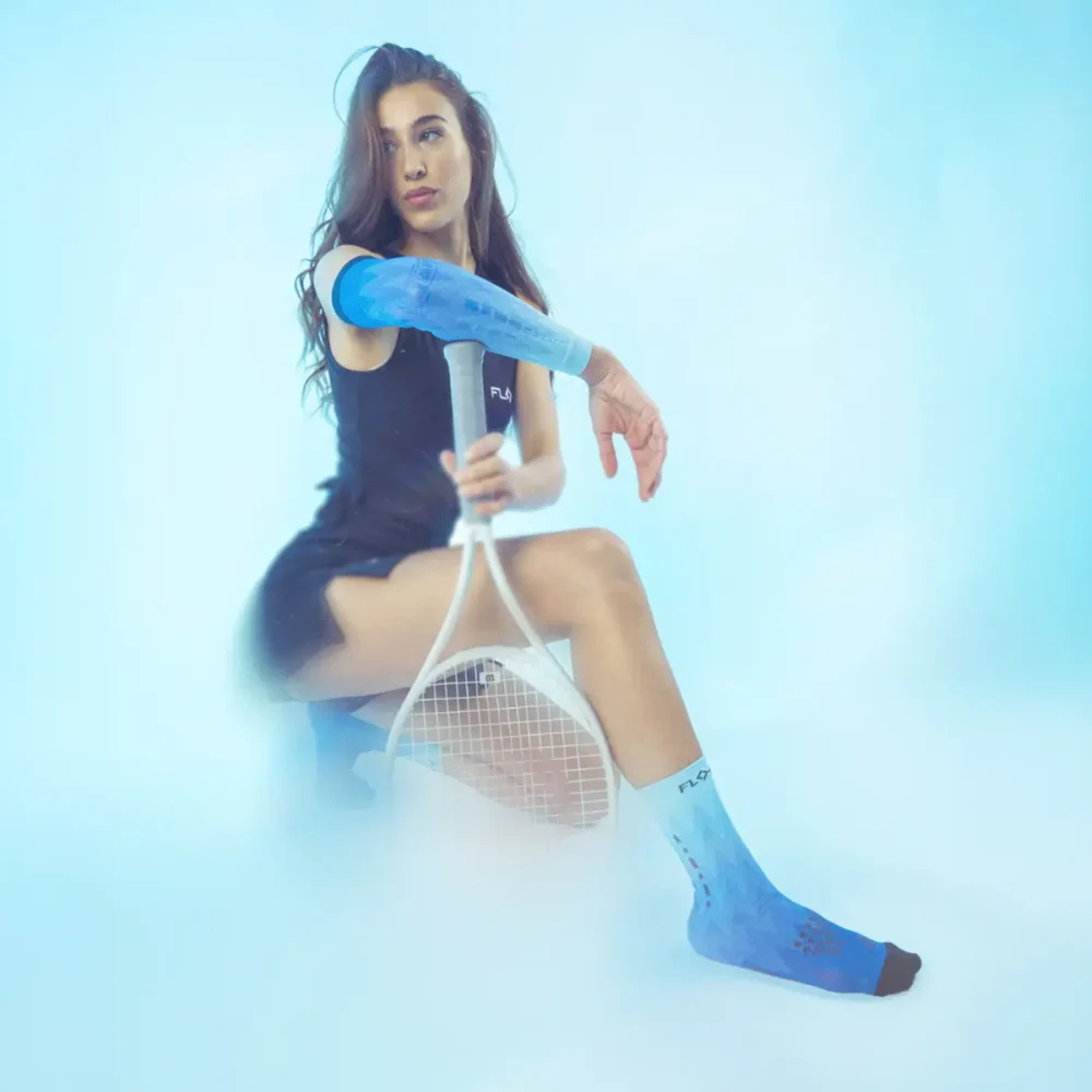 FLOKY Biomechanical S-Mash 3D Padel Socks 2026 Ice Comet 07
