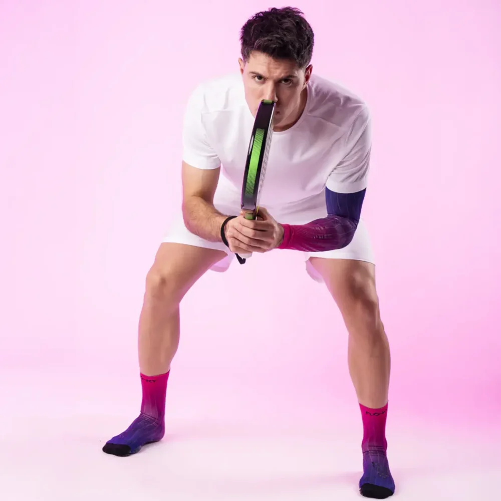 FLOKY Biomechanical S-Mash 3D Padel Socks 2026 Pink Nebula - Image 10