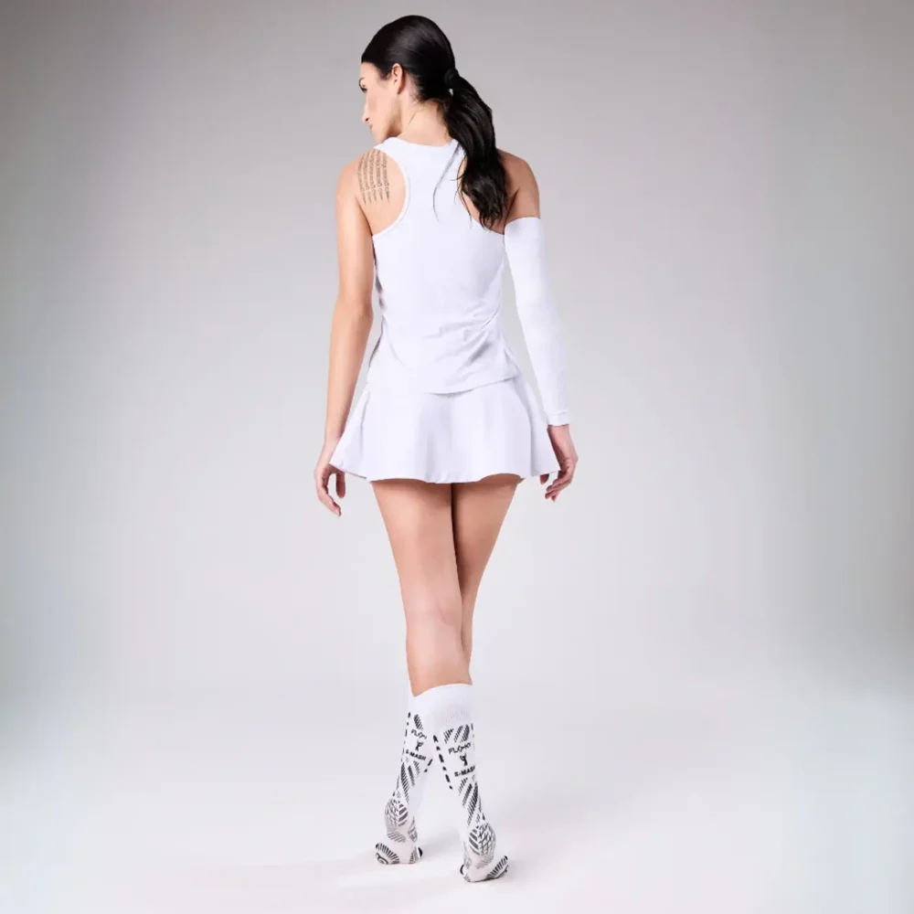 FLOKY Biomechanical S-Mash 3D Padel Socks 2026 White 01