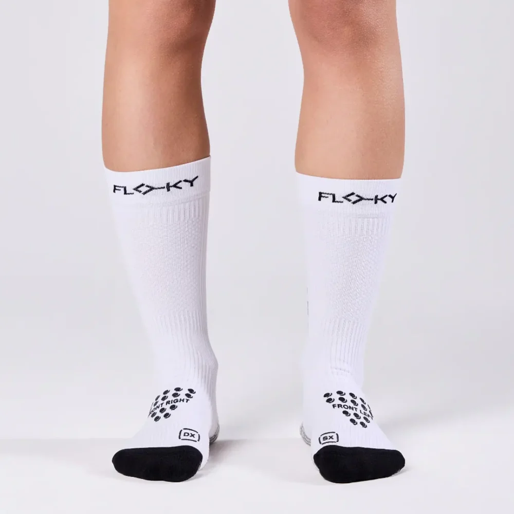 FLOKY Biomechanical S-Mash 3D Padel Socks 2026 White 04