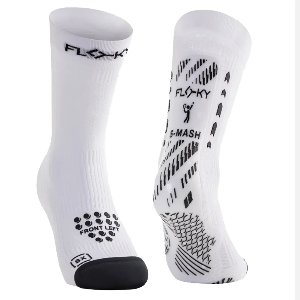 FLOKY Biomechanical S-Mash 3D Padel Socks 2026 White 06