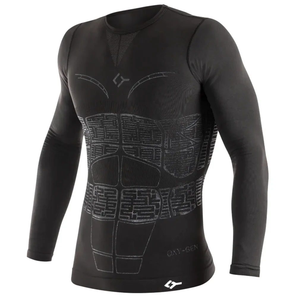 FLOKY OXY-GEN Biomechanical Padel Shirt Long Sleeve Black 04