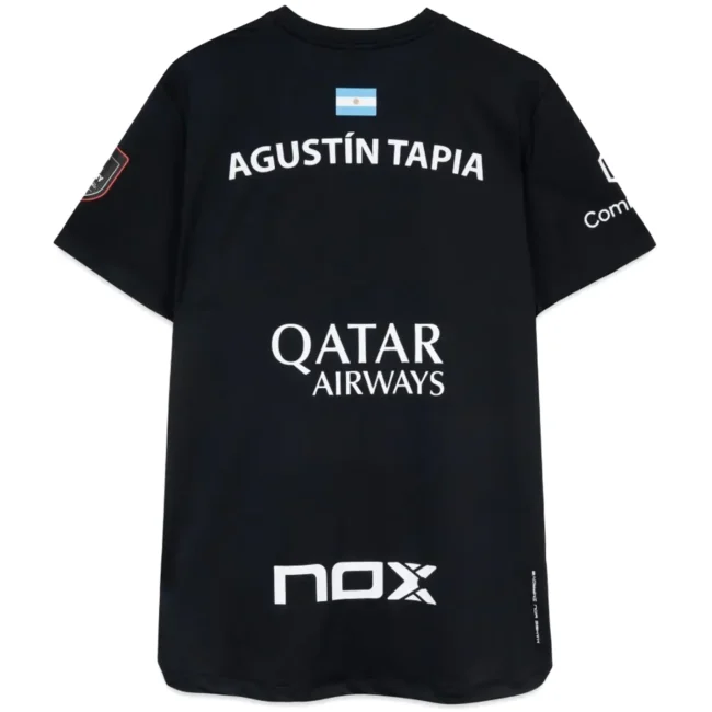 NOX Sponsors AT10 Tapia Padel T-shirt 2026 Black 01