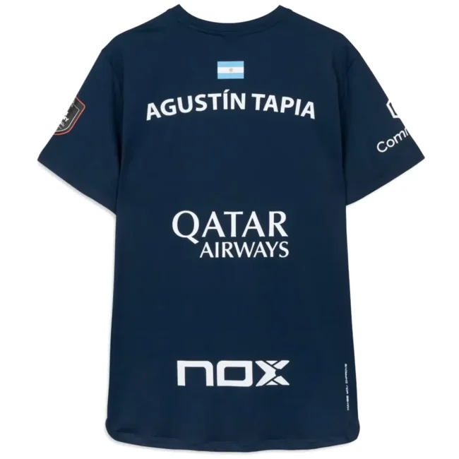 NOX Sponsors AT10 Tapia Padel T-shirt 2026 Dark Blue 01