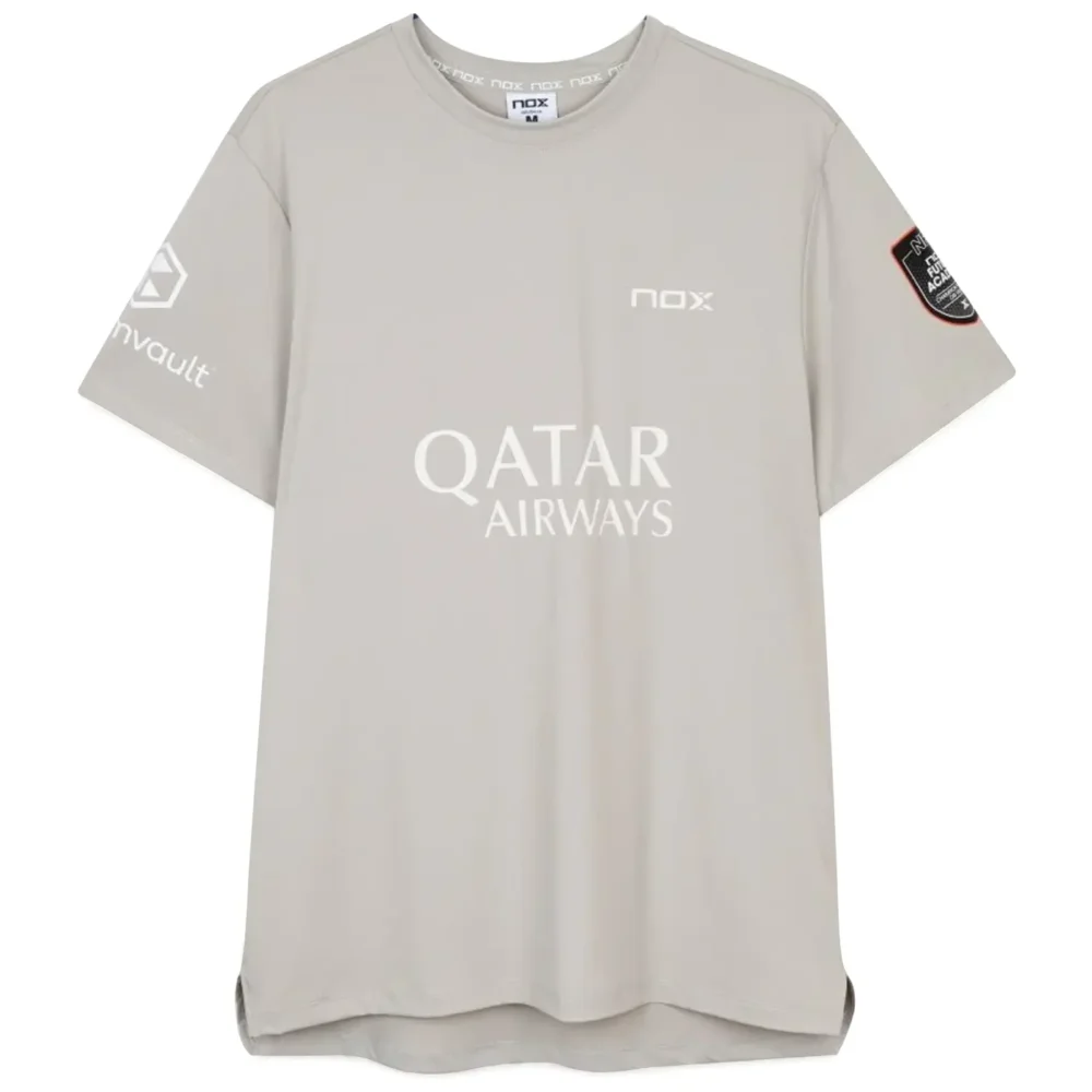 NOX Sponsors AT10 Tapia Padel T-shirt 2026 Grey 02
