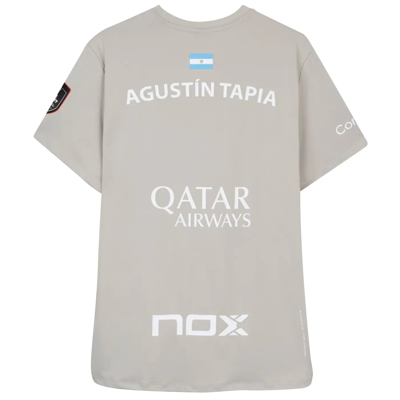 NOX Sponsors AT10 Tapia Padel T-shirt 2026 Grey NOX Sponsors AT10 Tapia Padel T-shirt 2026 Grey