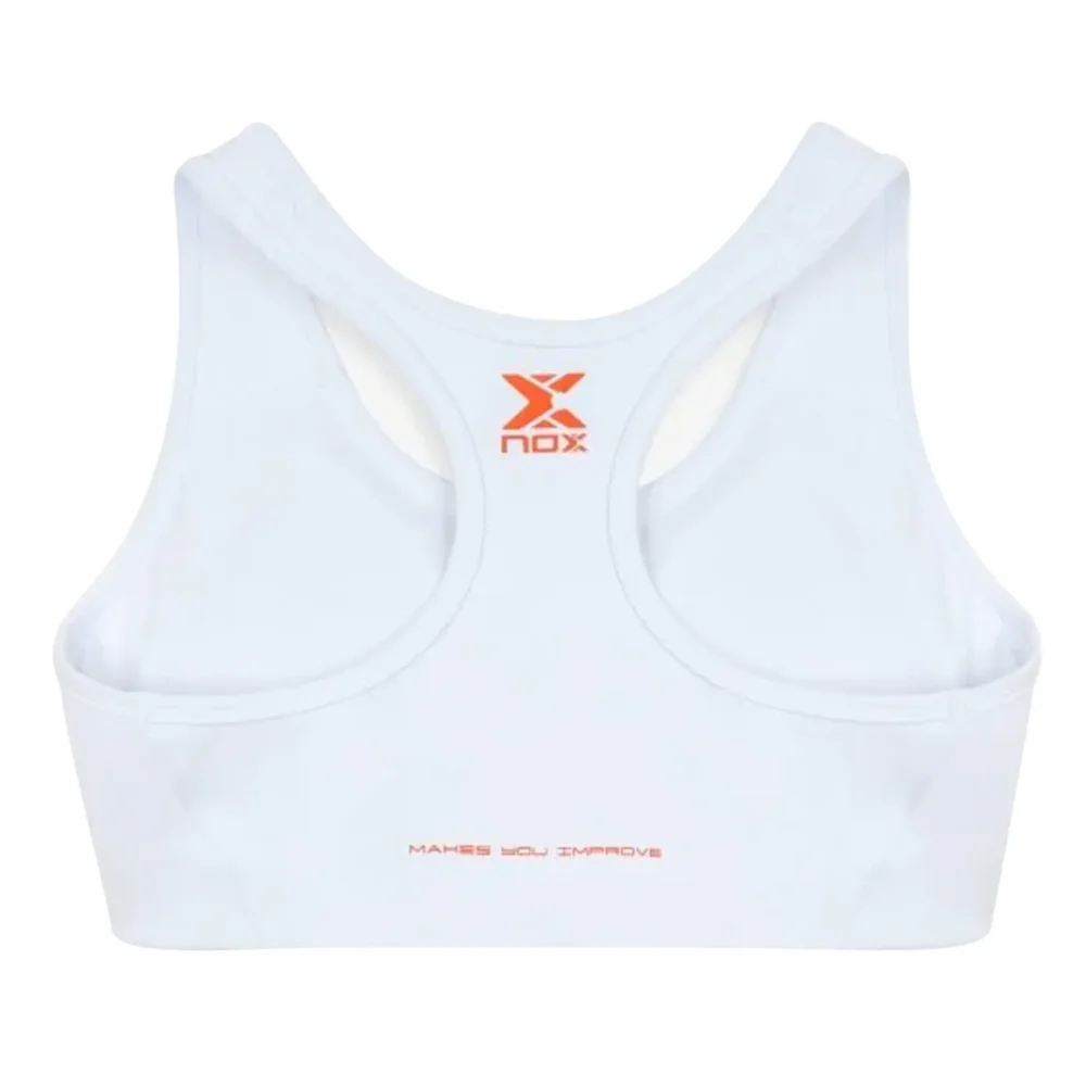 NOX Team Women's Padel Sports Bra 2026 White 02