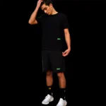 VOLT Performance Padel Shorts Black Green 04