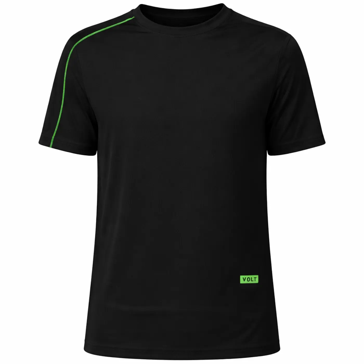 VOLT Performance Padel T-shirt Black Green 01 VOLT Performance Padel T-shirt Black Green 01