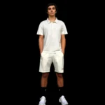 VOLT Performance Polo Padel Shirt Beige Gold 03