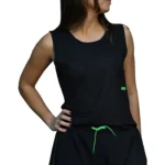 VOLT Performance Women Padel Skort Black Green 01