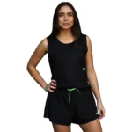 VOLT Performance Women Padel Skort Black Green 02