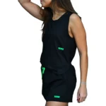 VOLT Performance Women Padel Skort Black Green 03
