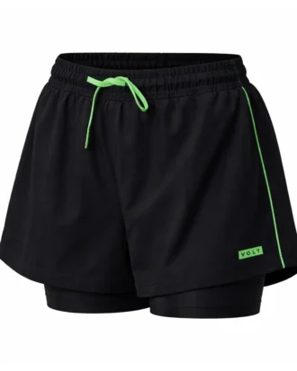 VOLT Performance Women Padel Skort Black Green 04