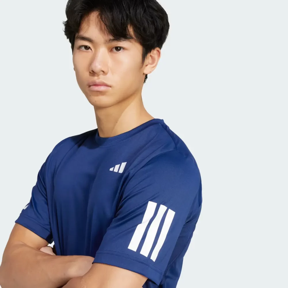ADIDAS Club Climacool 3 Stripes Padel Shirt 2026 Blue 07