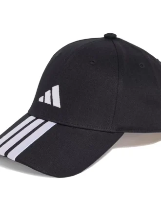 ADIDAS New Logo 3 Stripes B-Ball Cap Black 03