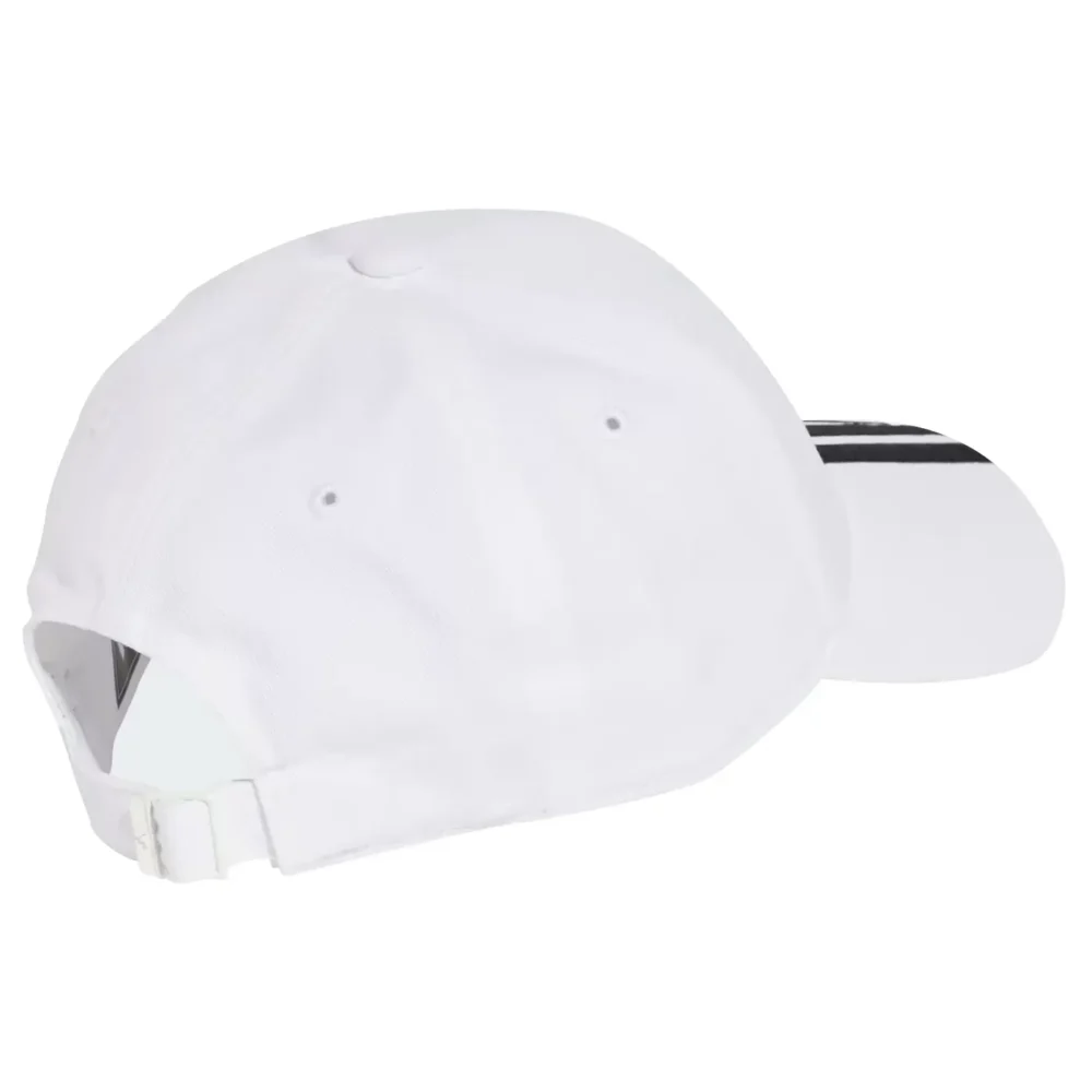 ADIDAS New Logo 3 Stripes BBall Cap White 03