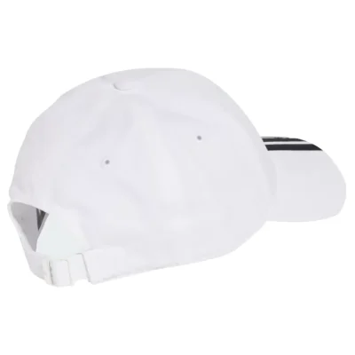 ADIDAS New Logo 3 Stripes BBall Cap White 03