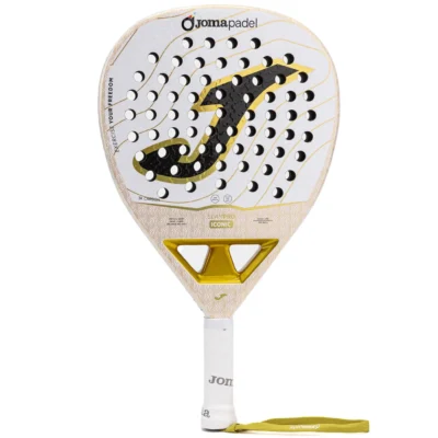 JOMA Slam Pro Iconic Padel Racket 2026 White Gold 01