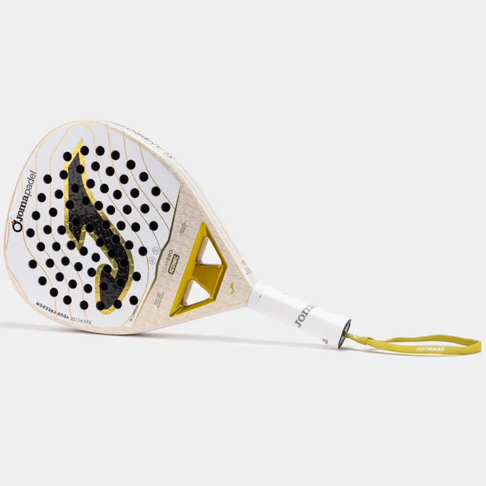 JOMA Slam Pro Iconic Padel Racket 2026 White Gold 04