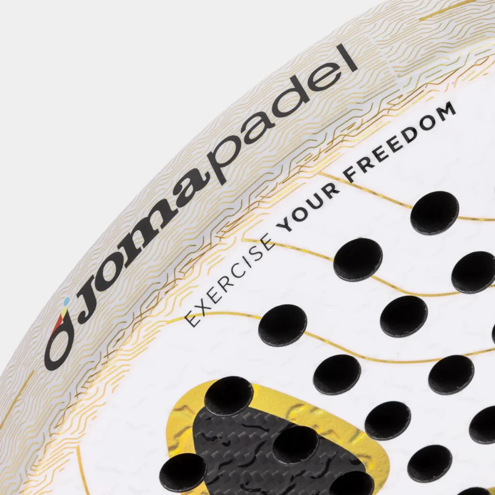 JOMA Slam Pro Iconic Padel Racket 2026 White Gold 08