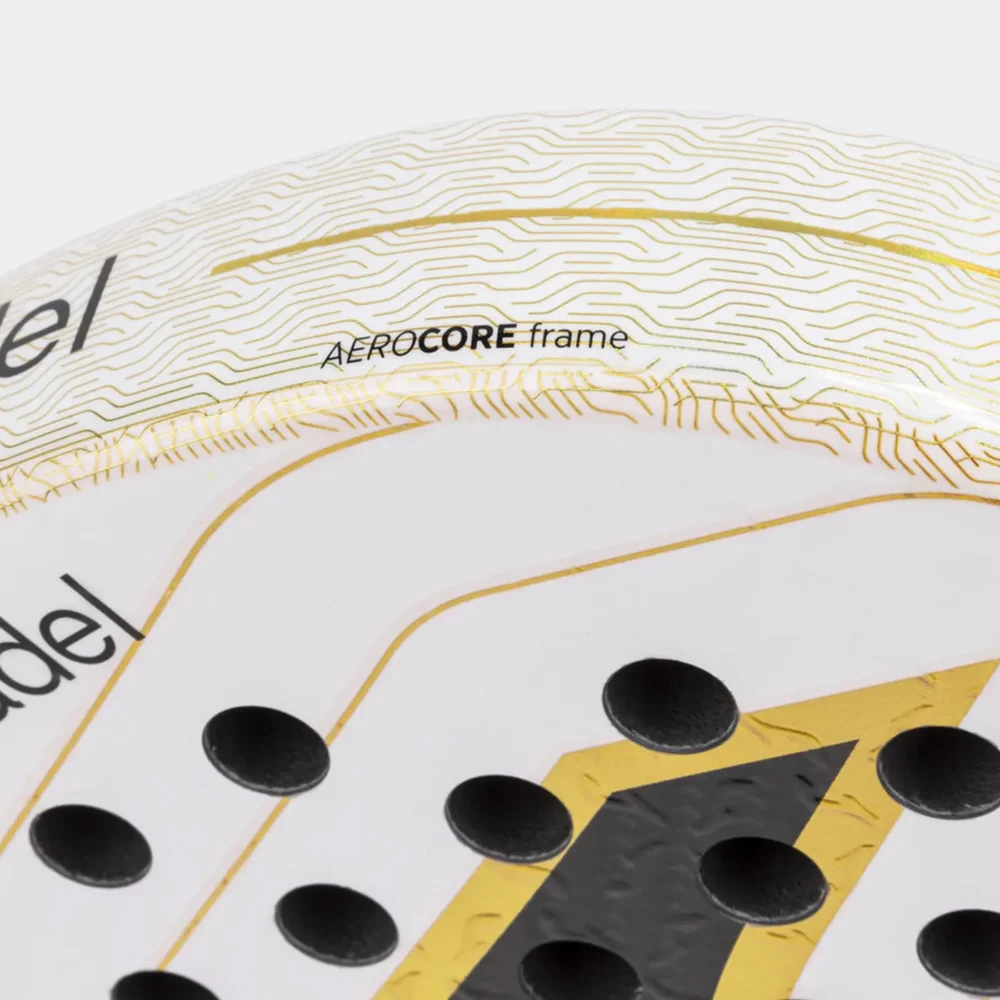 JOMA Slam Pro Iconic Padel Racket 2026 White Gold 09
