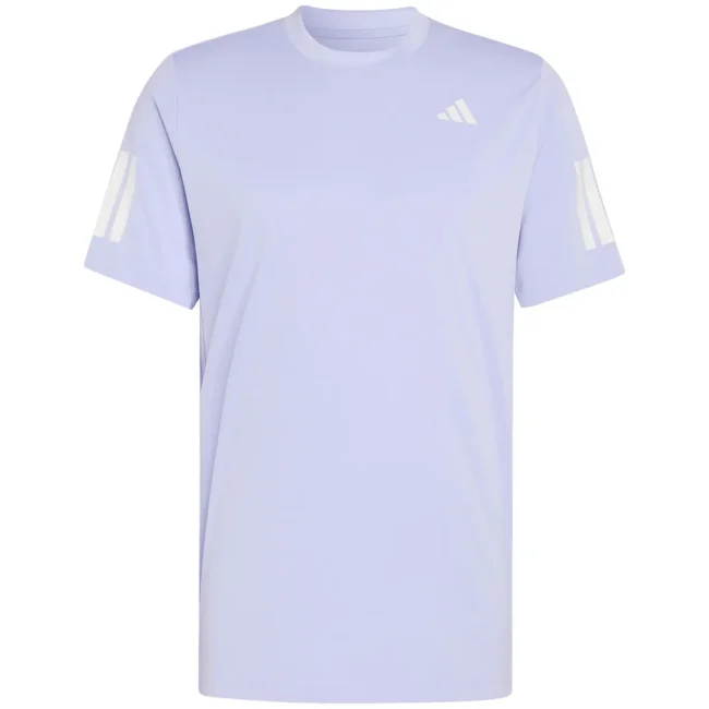 ADIDAS Club 3 Stripes Men's Padel T Shirt Violet