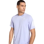 ADIDAS Club 3 Stripes Men's Padel T Shirt Violet - Image 4
