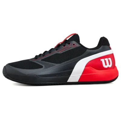 WILSON Rush Pro 5 Men’s Padel Shoes 2026 Black Red 01
