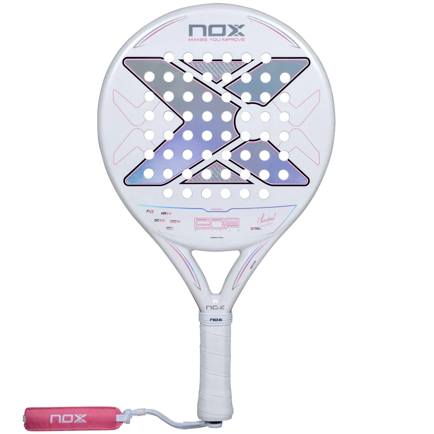NOX ML10 Pro Cup Silver Miguel Lamperti 2027 Padel Racket 01