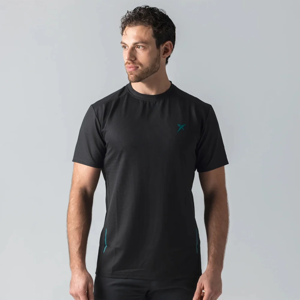 DROP SHOT Sanz Performance Padel Shirt Black - Image 2