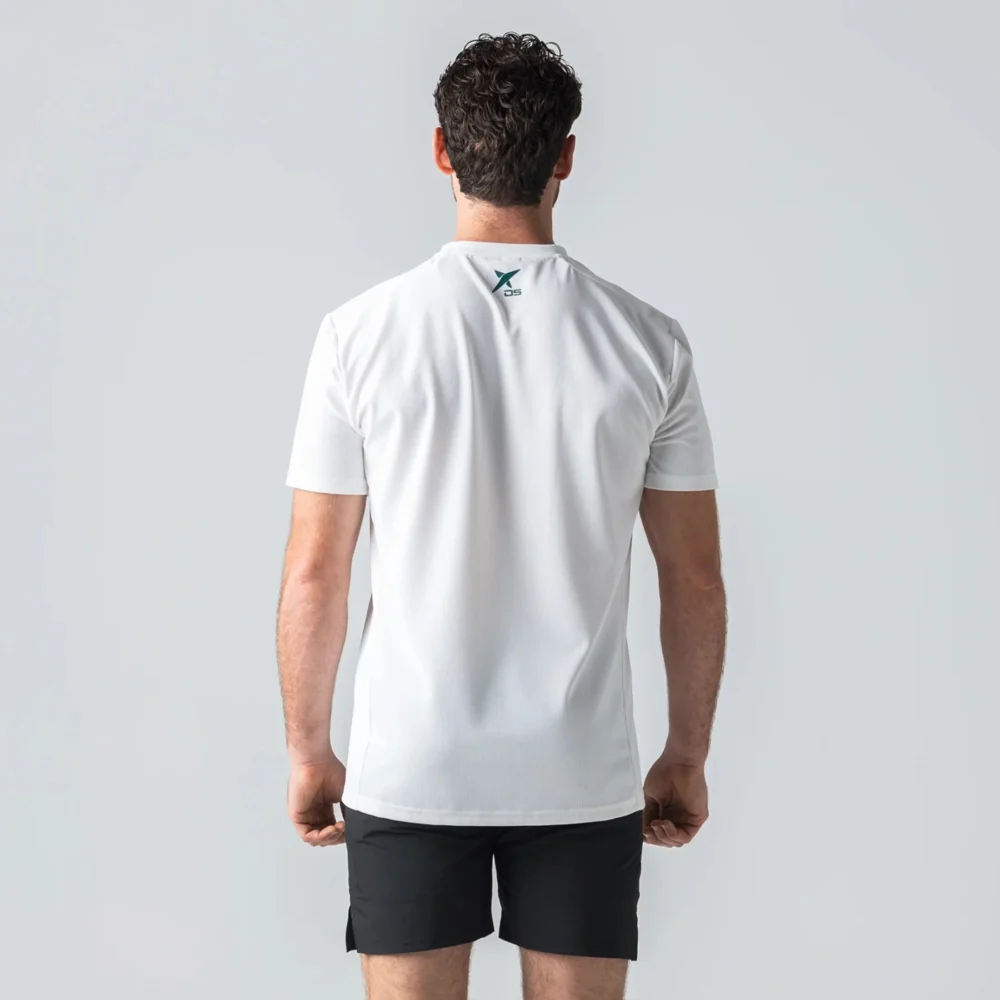 DROP SHOT Sanz Performance Padel Shirt White - Image 3