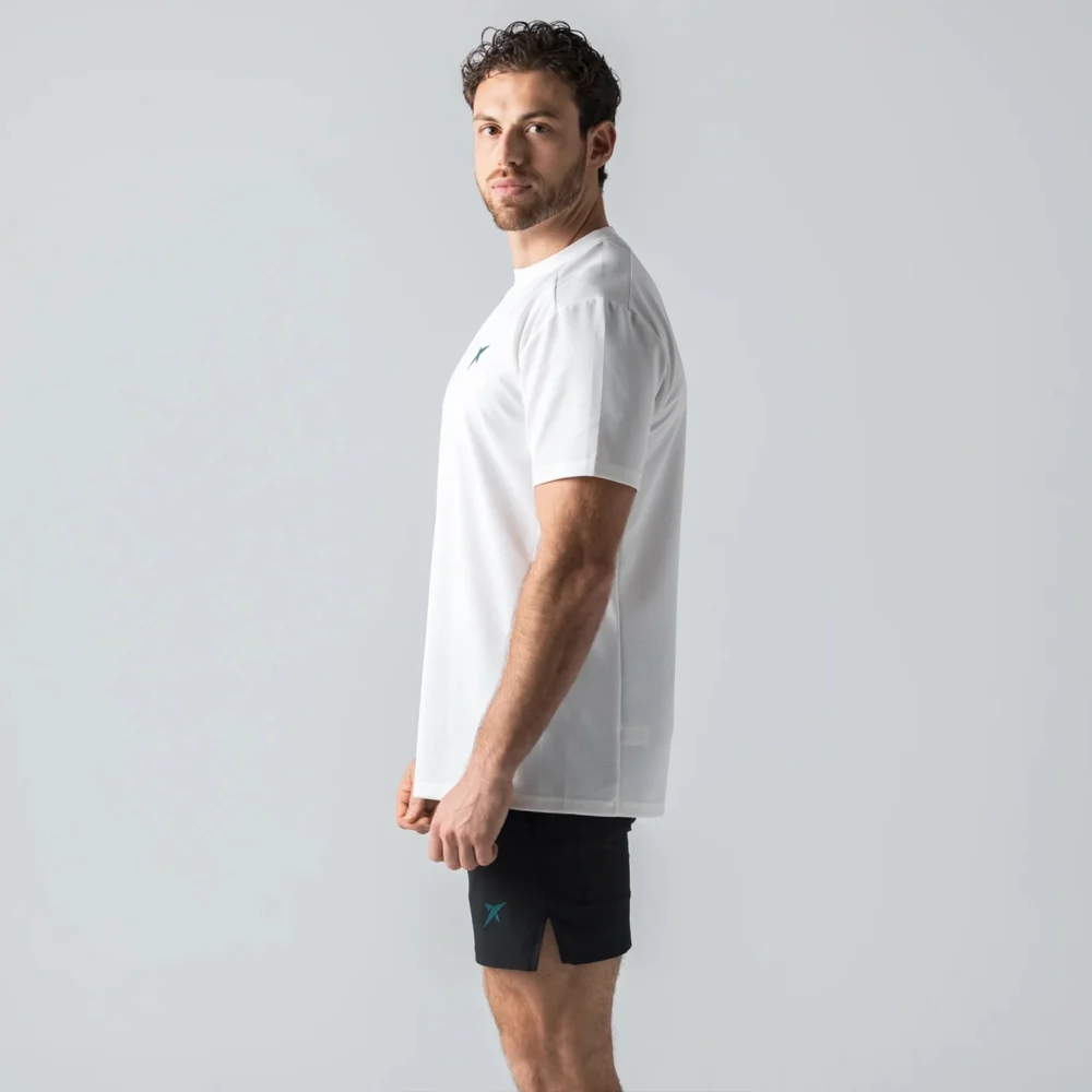 DROP SHOT Sanz Performance Padel Shirt White - Image 2