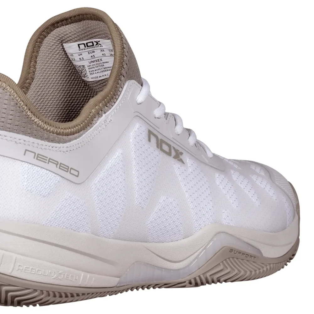 NOX Nerbo Padel Shoes Unisex White Vetiver 05